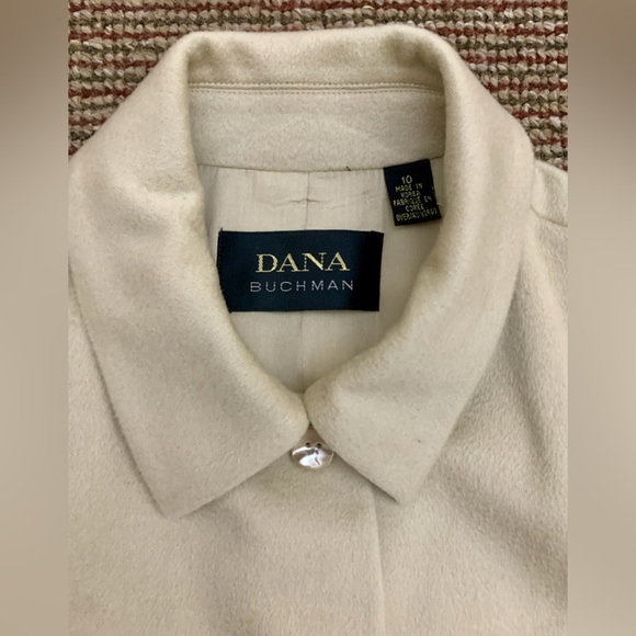 Women’s 10 Dana Buchman 100% Cashmere Square Button Pocketed Blazer Coat Jacket - Picture 3 of 13